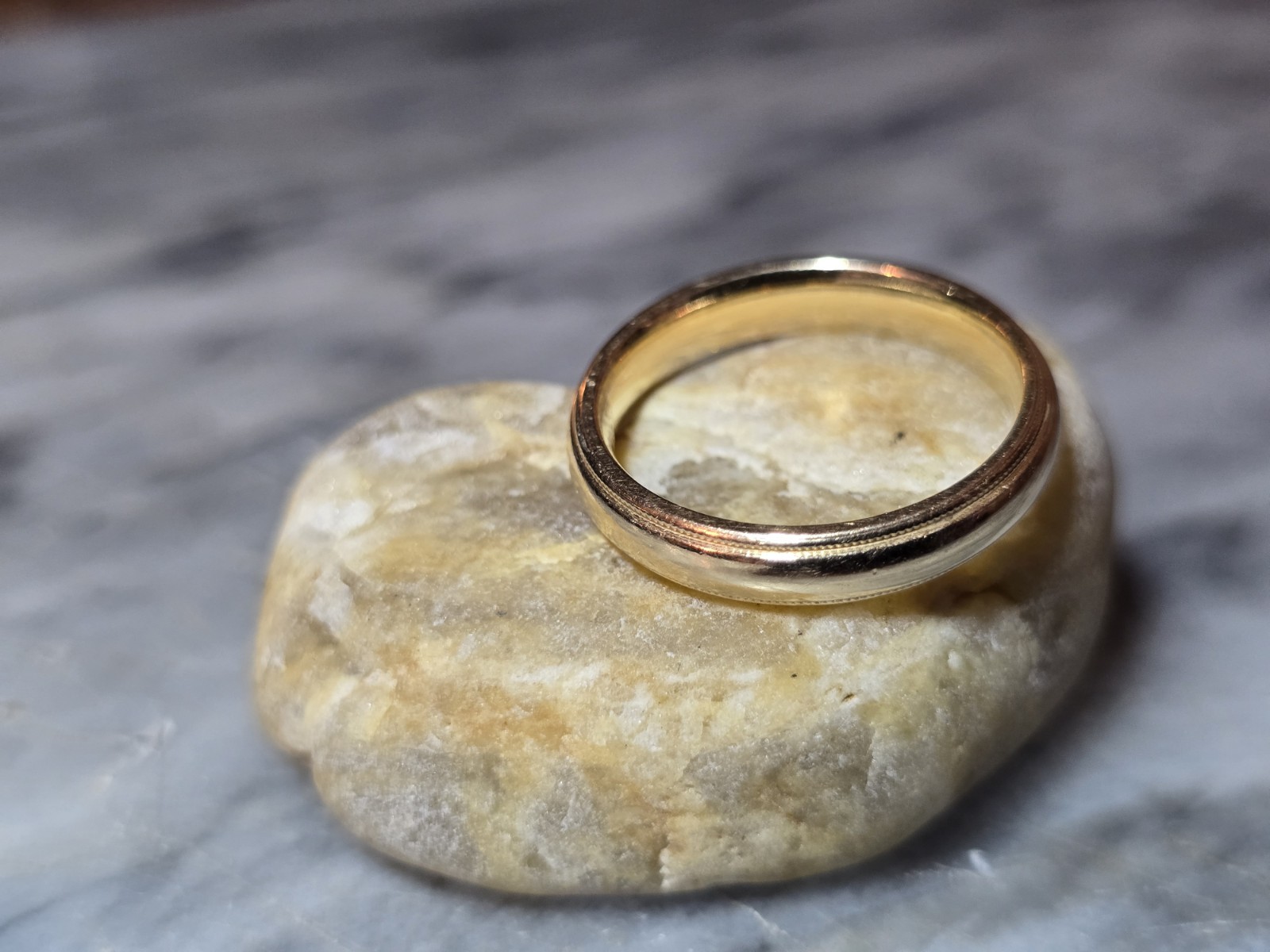 Vintage Tessler & Weiss 14K Yellow Gold Wedding Band Ring 5.59g Double Groove…