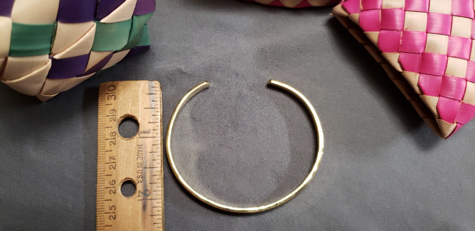 Handmade Southeast Asia Cambodia Freedom bracelet brass jewelry.