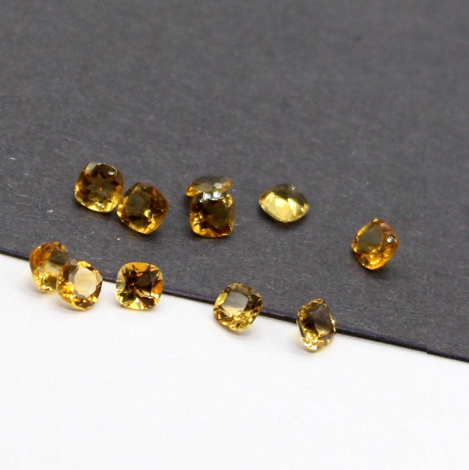 Natural Citrine Cushion Faceted Cut 5mm to 10mm Loose Gemstone
