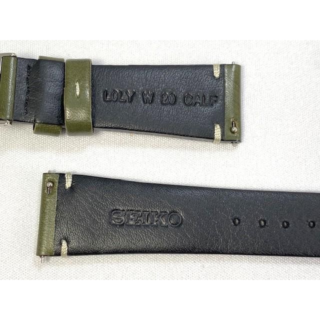 Seiko Presage L0LY011J0 Original Calfskin Leather Strap Buckle Green 20mm New