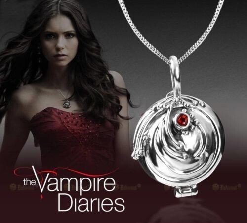 Elegant The Vampire Diaries Elena Gilbert 925 Sterling Silver Locket Necklace
