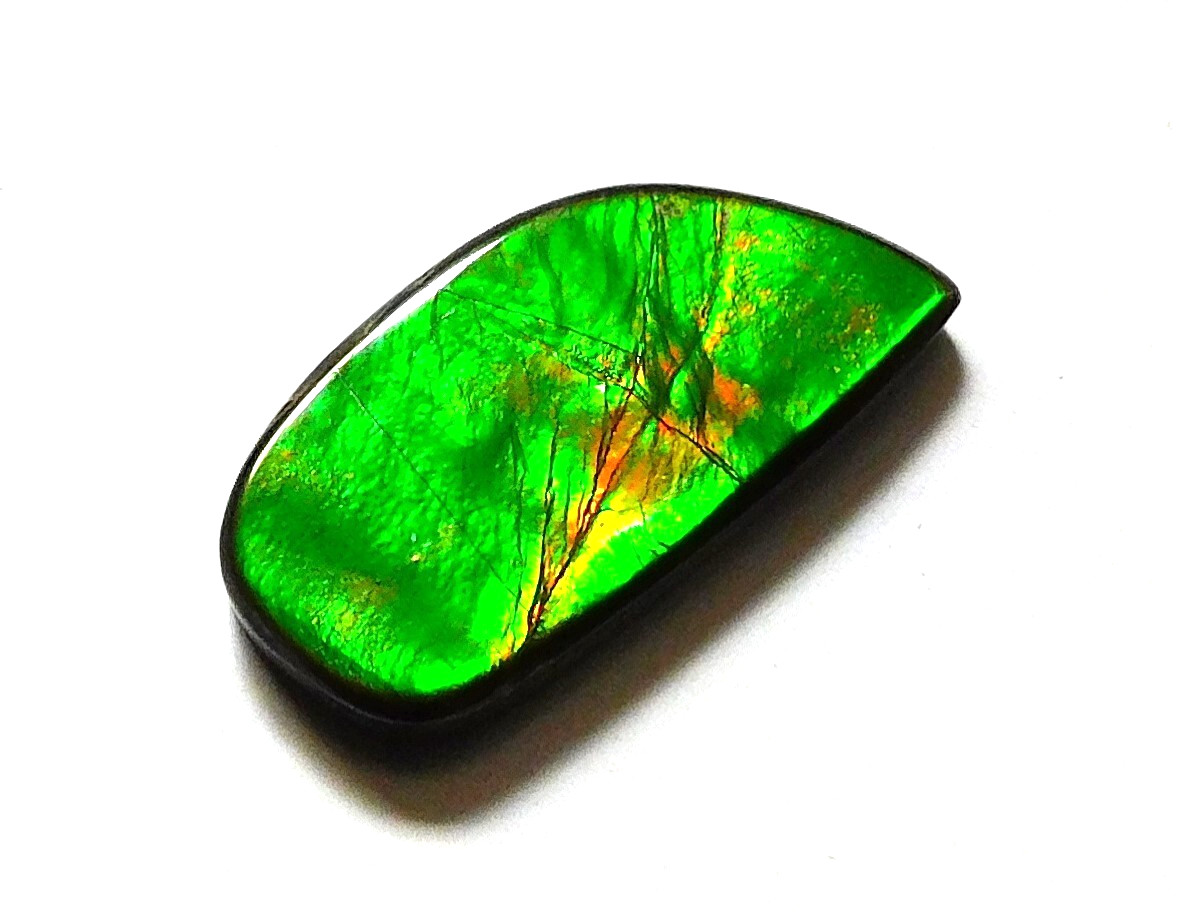 14.85 Ct Natural Canadian Ammolite Cabochon Loose Gemstone 26.3X13.2X4.4MM LL18