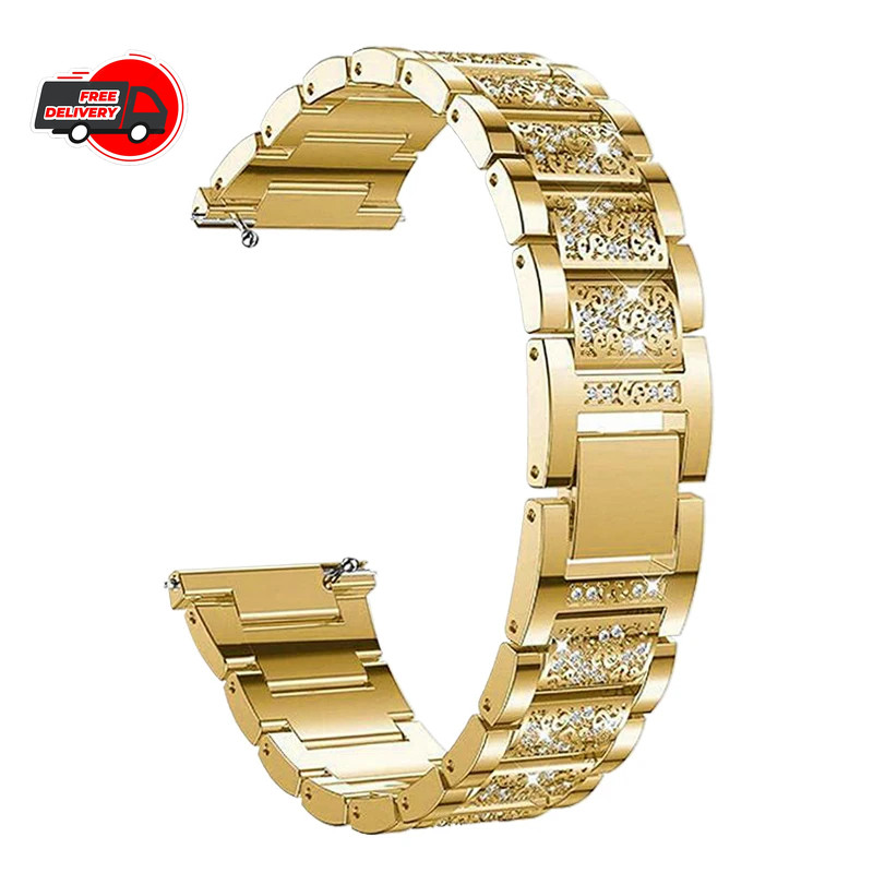 20mm 22mm Bling Diamond Watch Band Quick Release Metal Bracelet Stainless steel