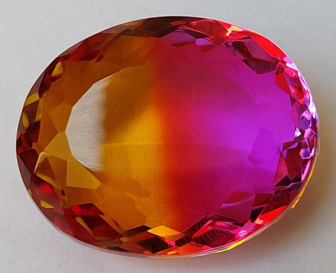 AAA+ Large Tourmaline 97.70 Ct. Oval Cut Bi-Color Loose Gemstone Gift for Women