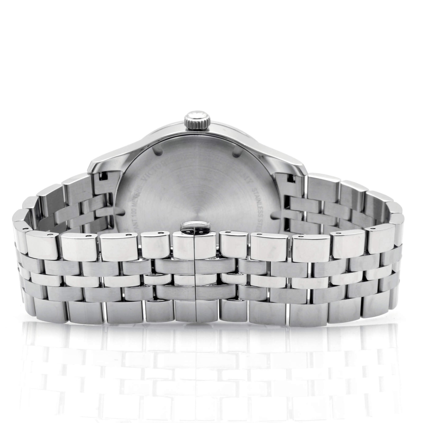 Victorinox Swiss Army Men’s Watch Alliance Silver Tone SS Bracelet Quartz 241801