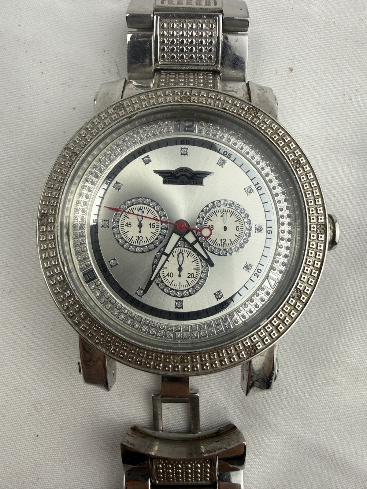 King Master GENUINE Diamond Watch FOR PARTS OR REPAIR
