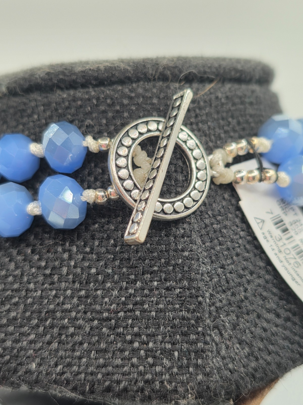 Fashion Jewelry Scroll Dillards Brand Necklace Blue with Silver Hardware