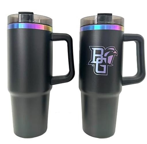 40 oz Powder Coated Traveler – Rainbow Plated 40 Ounces Black – Rainbow Plated