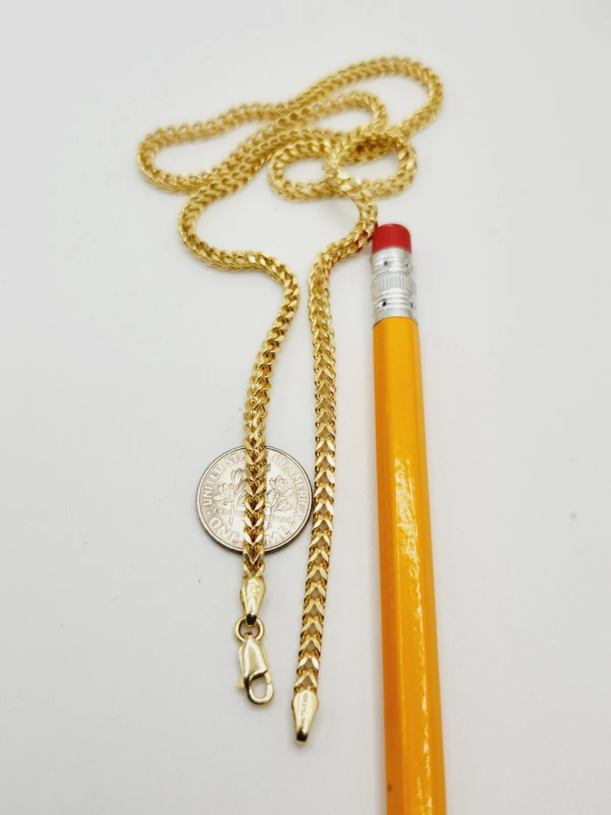 10KT Yellow Gold Hollow Franco Chain 20.0 “ x 3.12mm x 2.78 mm Lobster Clasp