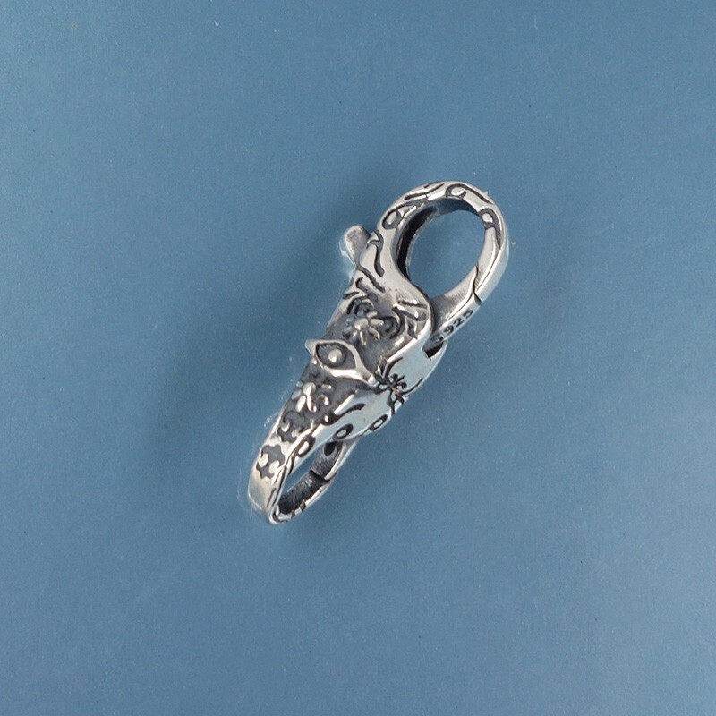 Sterling Silver Double Openings Daisy n Wind Lobster Claw Clasp Connector #44074