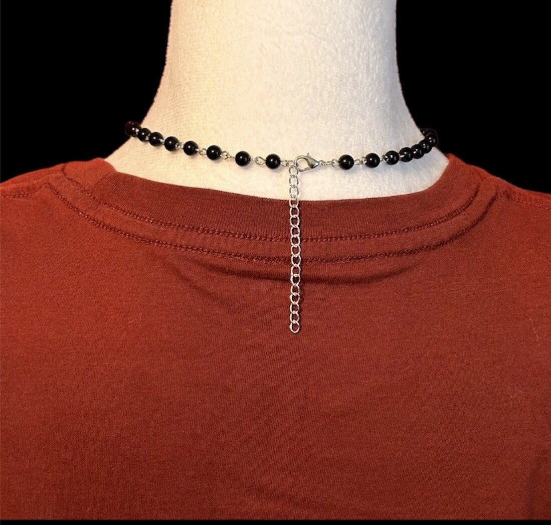 Statement Cross Necklace Religious Gothic Rosary Cross Choker Necklace Unisex