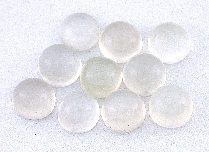 FOUR 6.5mm Round Natural Moonstone Cab Cabochon Gem Stone Gemstone EBS2977OTH