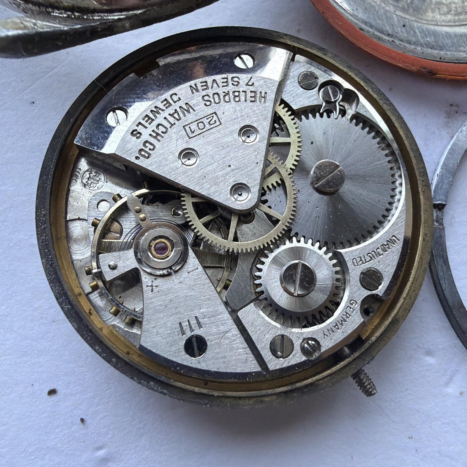 AV24 VTG Mechanical Wind Helbros Automatic Rare 32mm Mens Watch Repairs As Is**