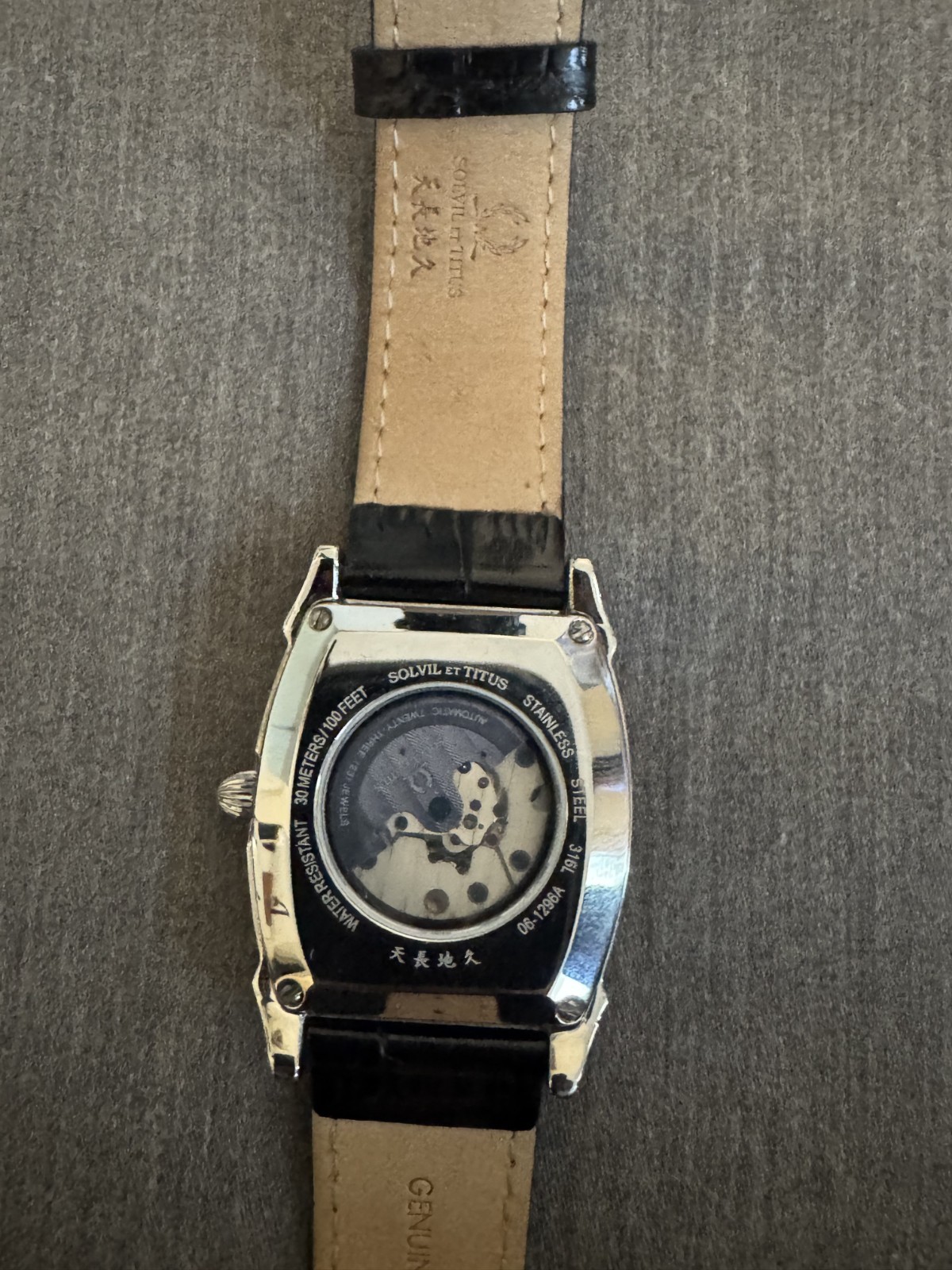 Solvil et Titus Automatic Open Heart Men’s Watch 06-1296A Stainless Steel