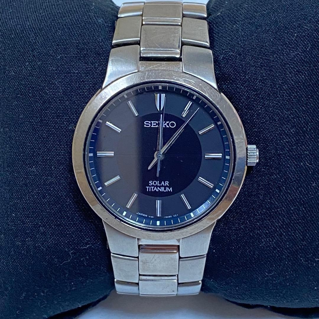 Working ✨ SEIKO Solar Titanium Men’s Watch V181-0AB0