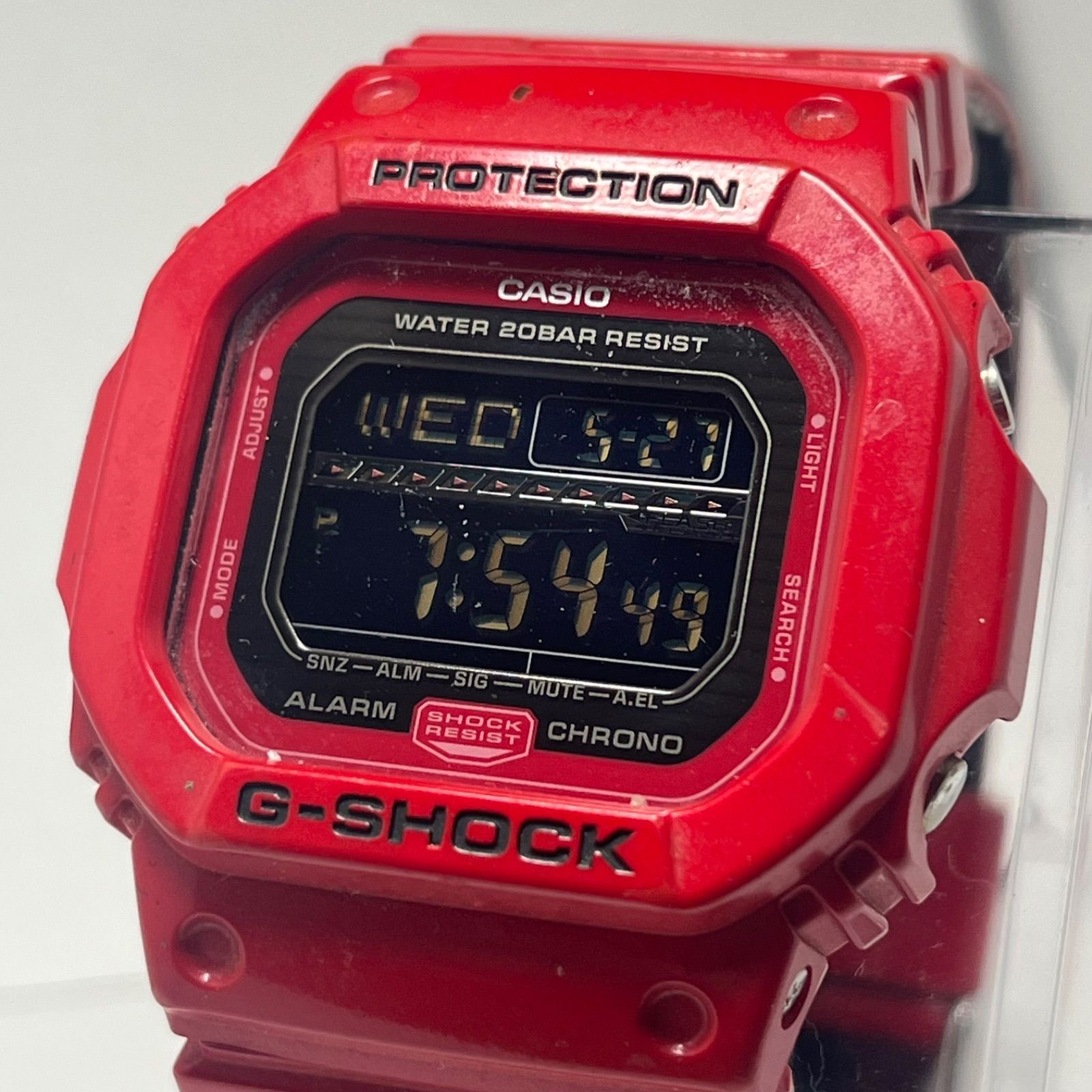 CASIO Working Casio G SHOCK Protection Red Men’s Digital Wristwatch from Japan