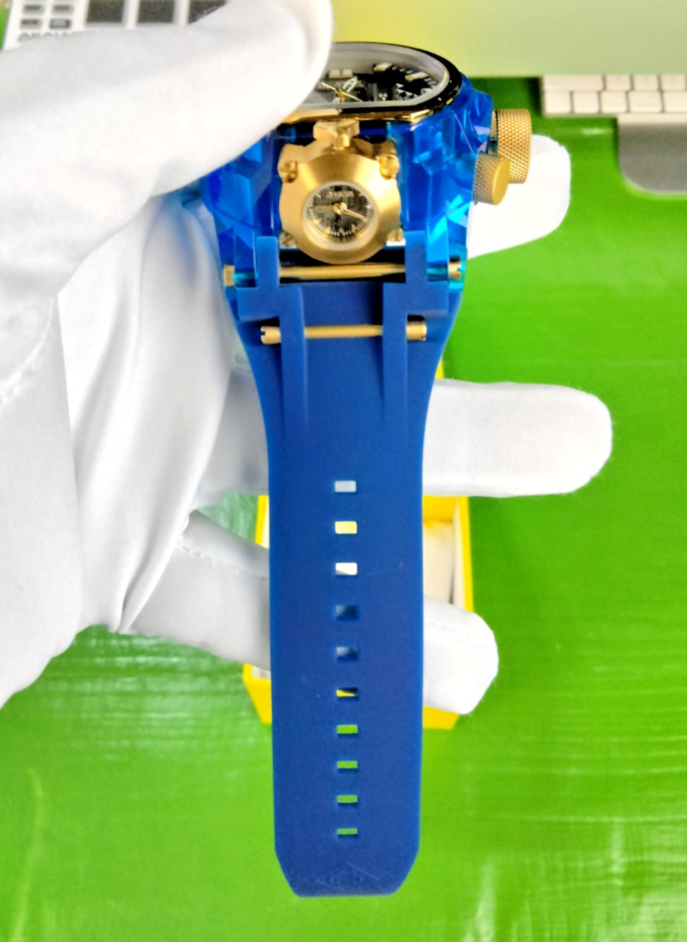 Invicta Bolt Zeus Magnum 46476 52mm Blue Gold Chronograph Watch