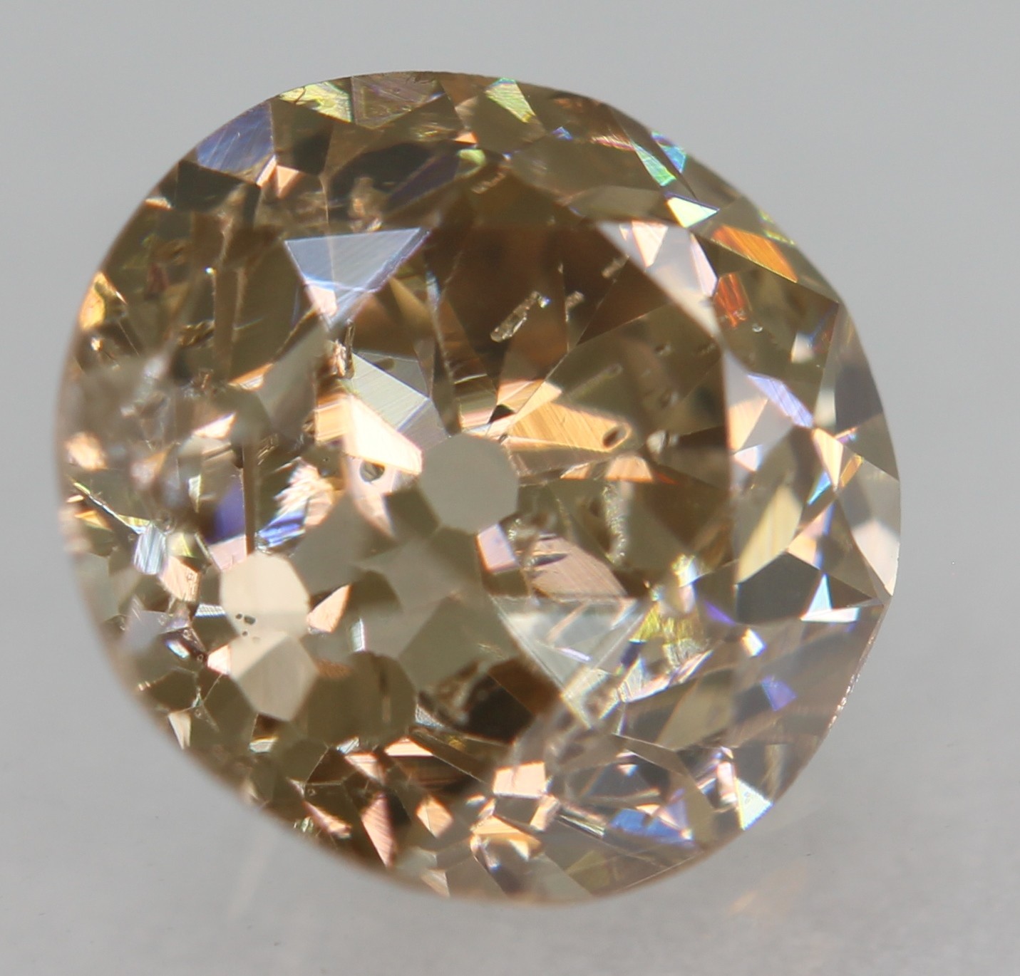 Cert 1.00 Carat Yellow Brown SI1 Round Brilliant European Natural Diamond 6.11mm