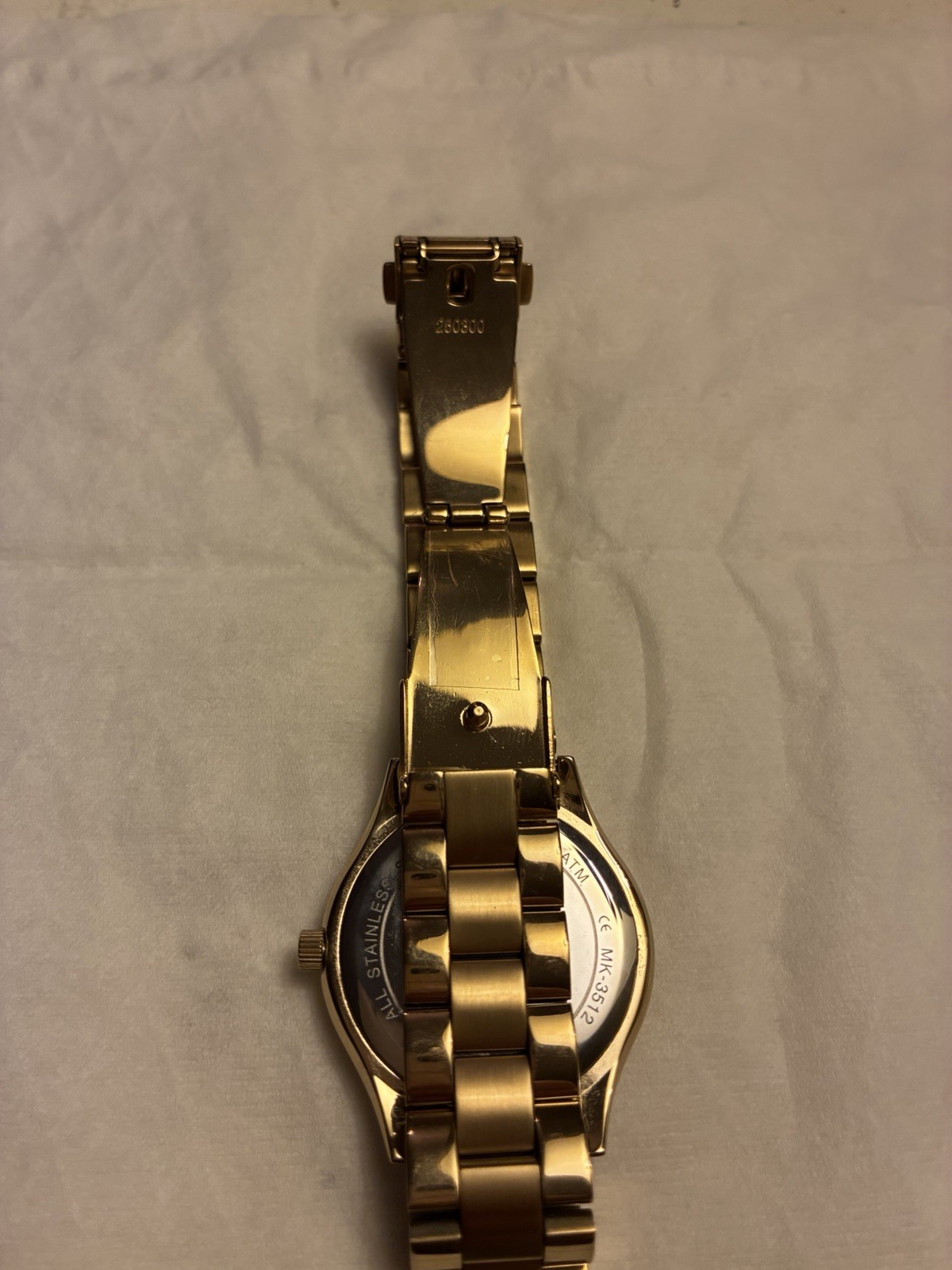 Michael Kors Mini Slim Runway MK3512 34mm Gold-Tone Women’s Wrist Watch