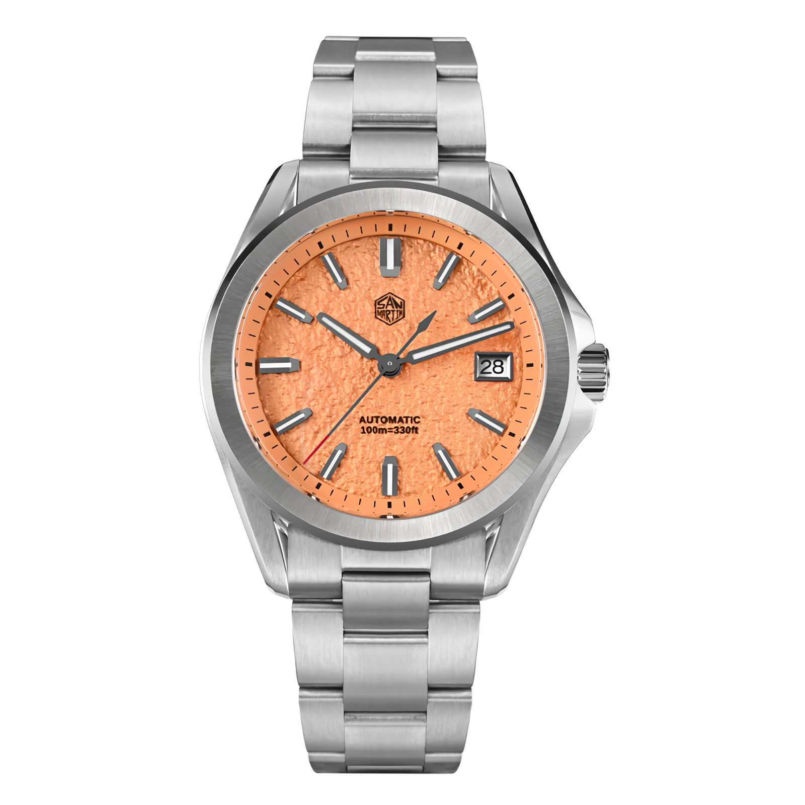 SAN MARTIN SN0129-G-C2/3 Automatic Oil-pressed Dial Date Display 39mm Gada Watch