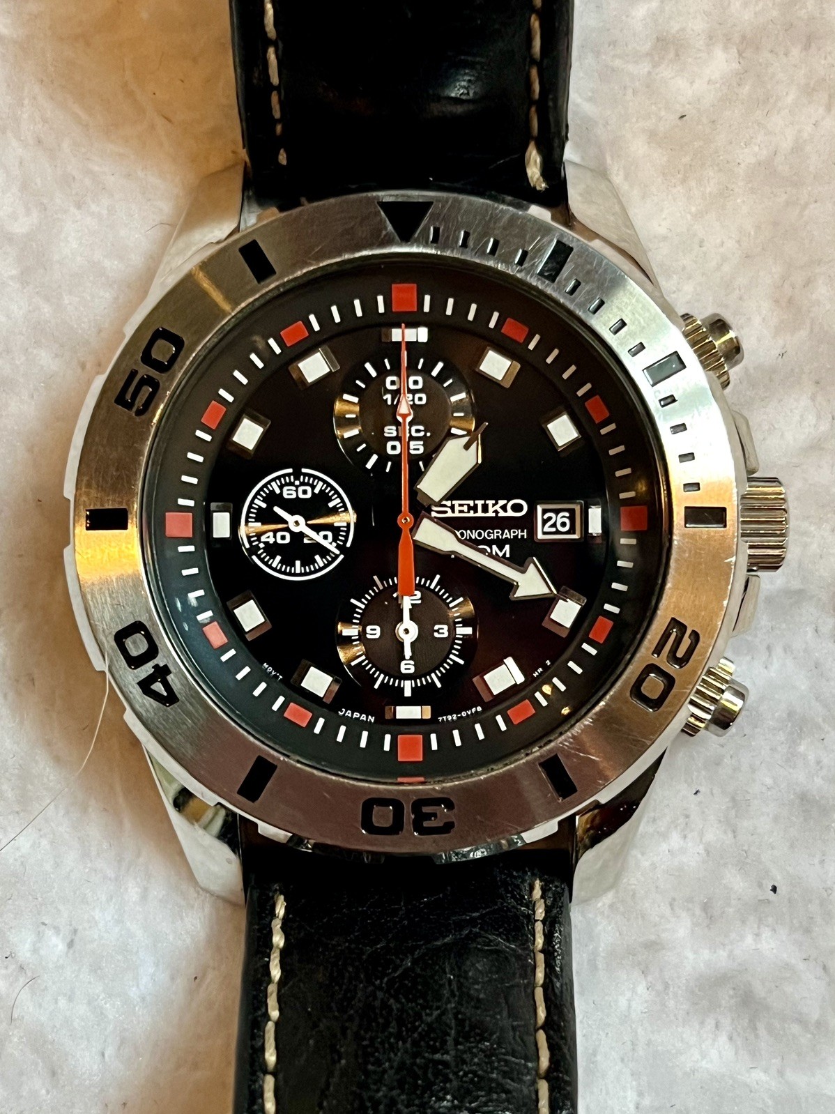 Seiko 7T92-0NS0 Chronograph 100M Quartz Date Men’s Wristwatch_1677