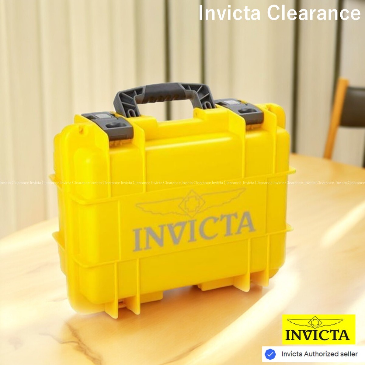 Invicta 8-Slot Dive Impact Yellow Collectors Watch Case Waterproof (DC8-YEL)