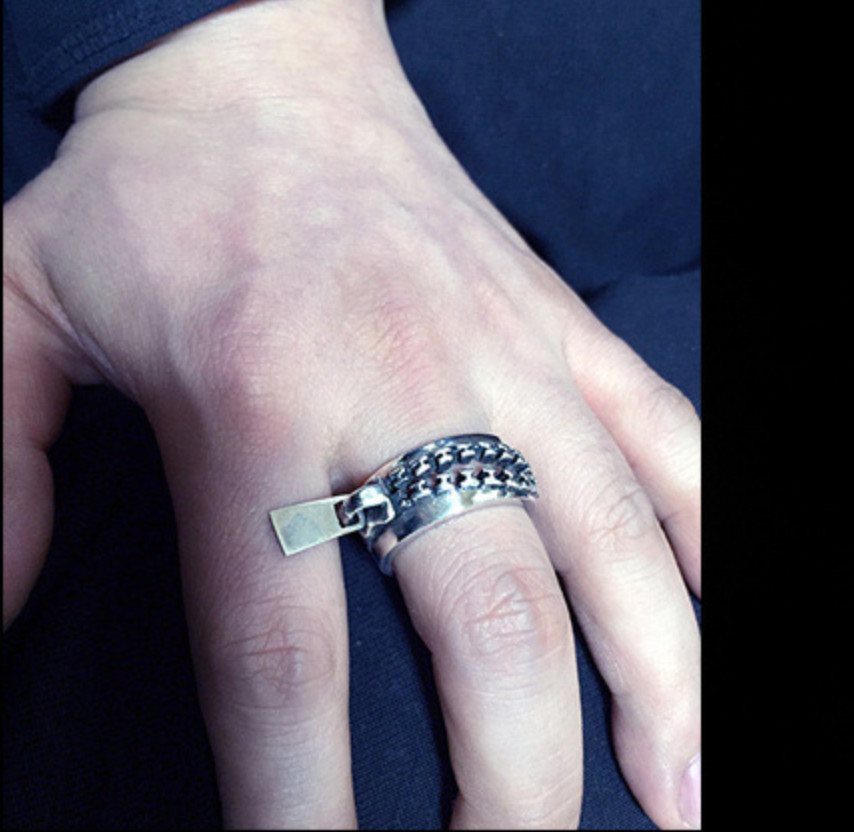 Zipper Silver 925 Ring