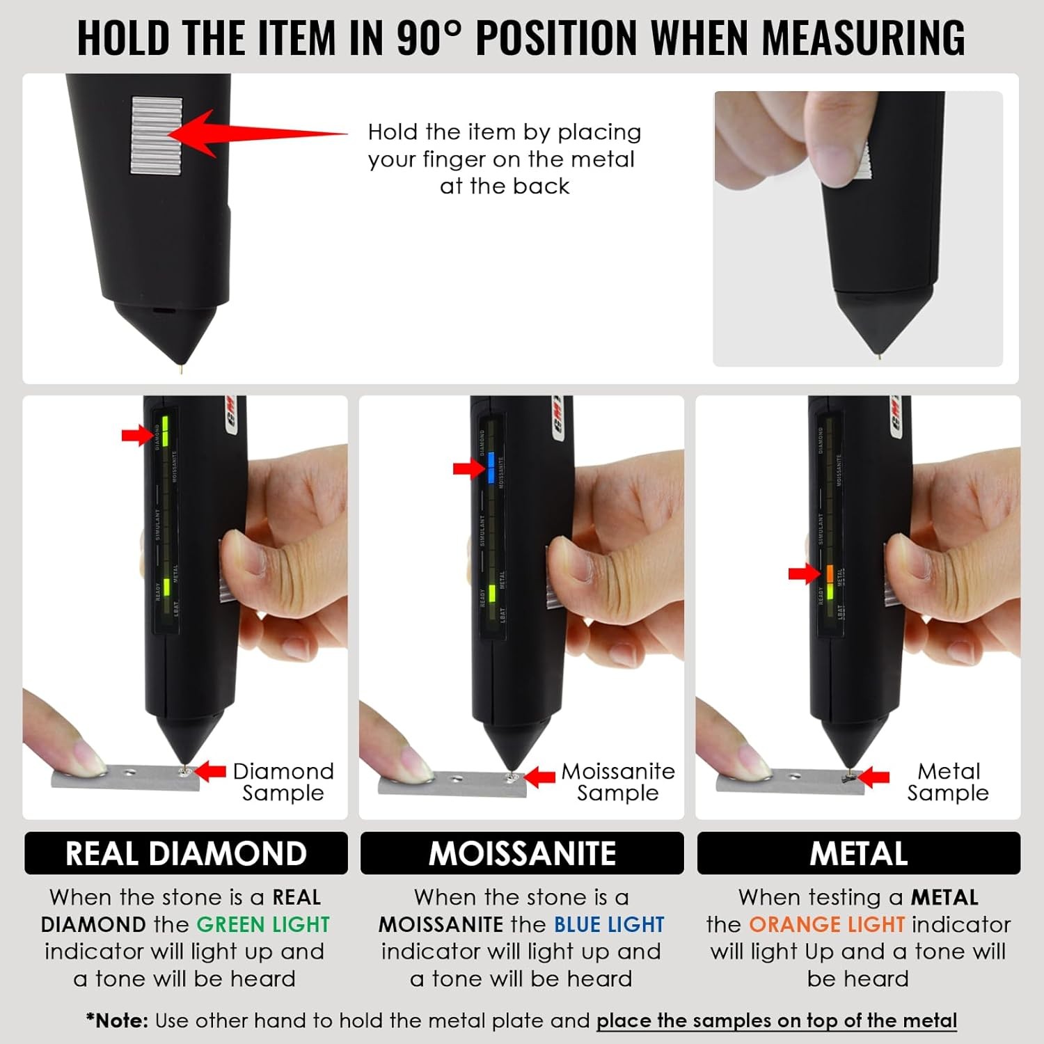 Diamond Tester Jewelry Gem Stone Tester Moissanite Tester Professional 2pt Je…