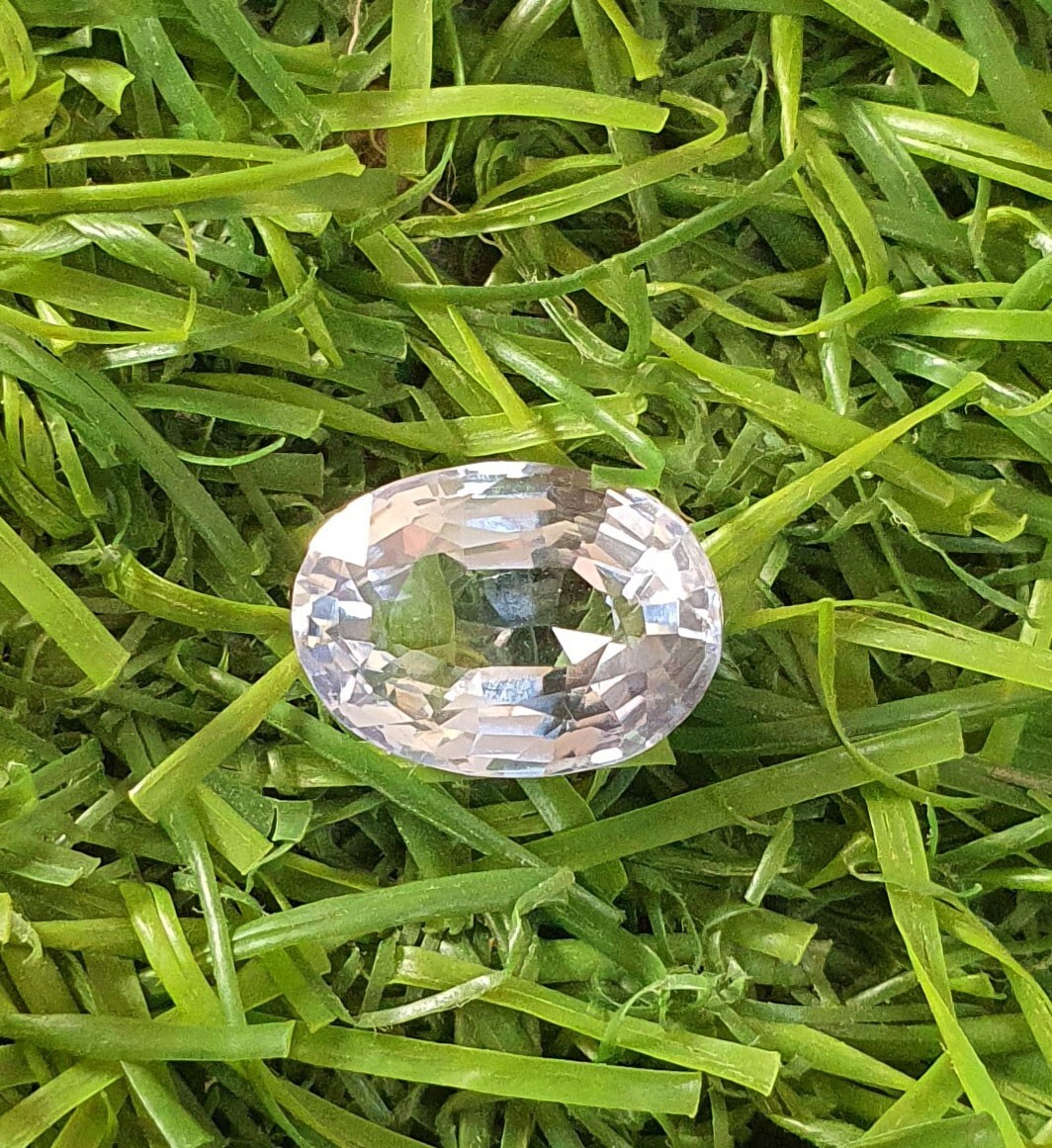 3.94 Ct Flawless Oval Cut Ceylon Cornflower Light Blue Sapphire Lab Grown Gems