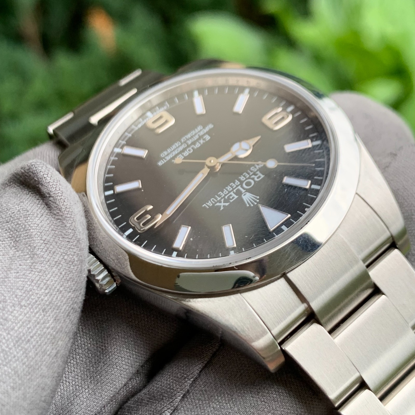 Rolex Explorer Ref. 214270 Automatic Oyster Perpetual Steel Watch – Box & Papers