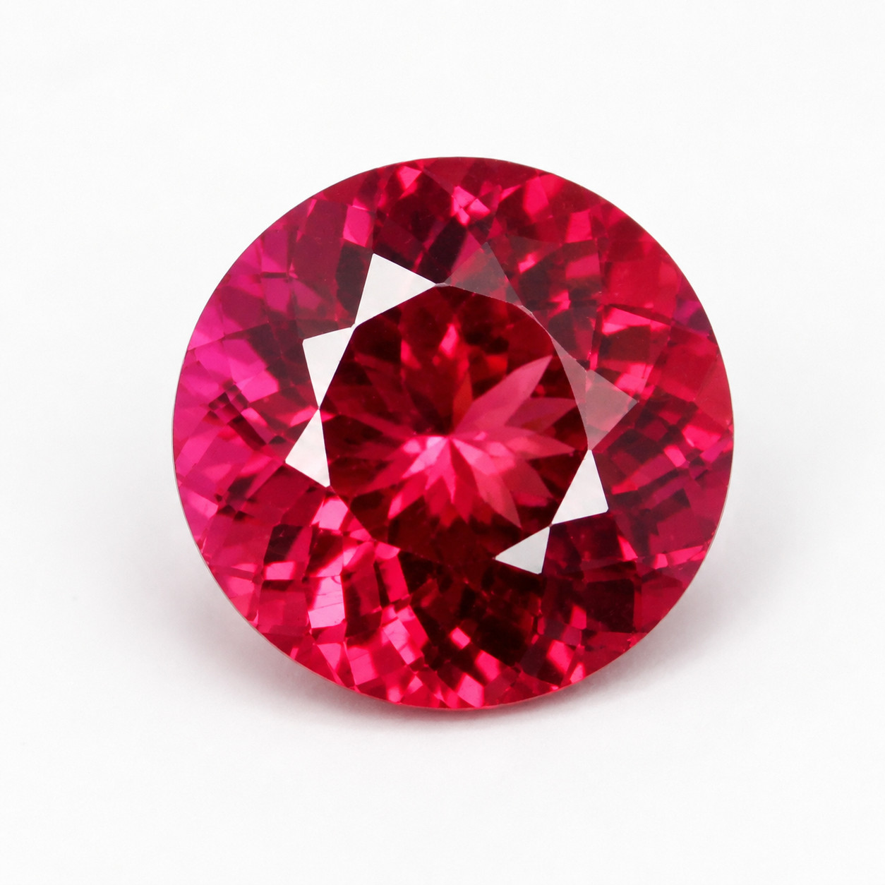 Certified 14.85 Ct Natural Padparadscha Sapphire Diamond Fine Cut Loose Gemstone