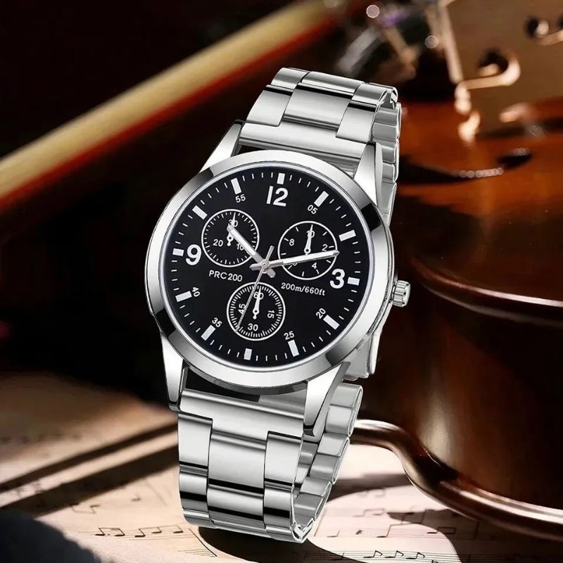 Men’s Quartz Watch Stainless Steel Casual Design Outdoor Sports Everyday Wear