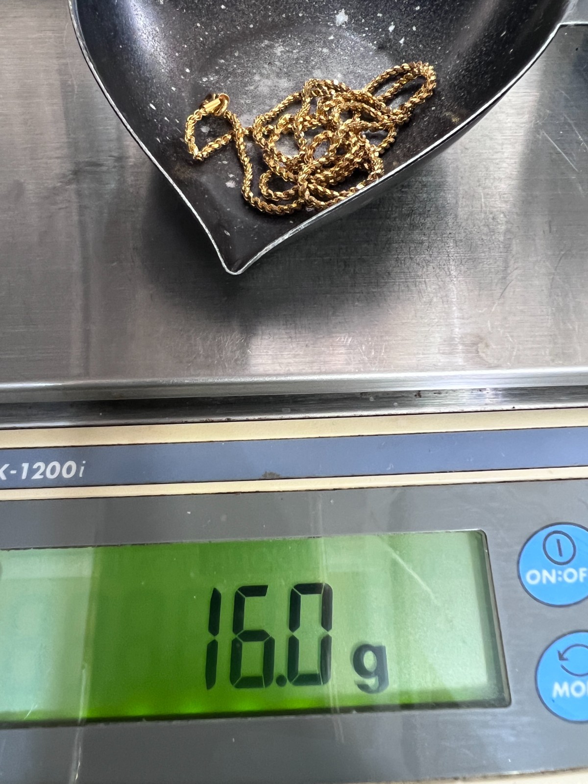 22k Yellow Gold Rope Chain 16 gram
