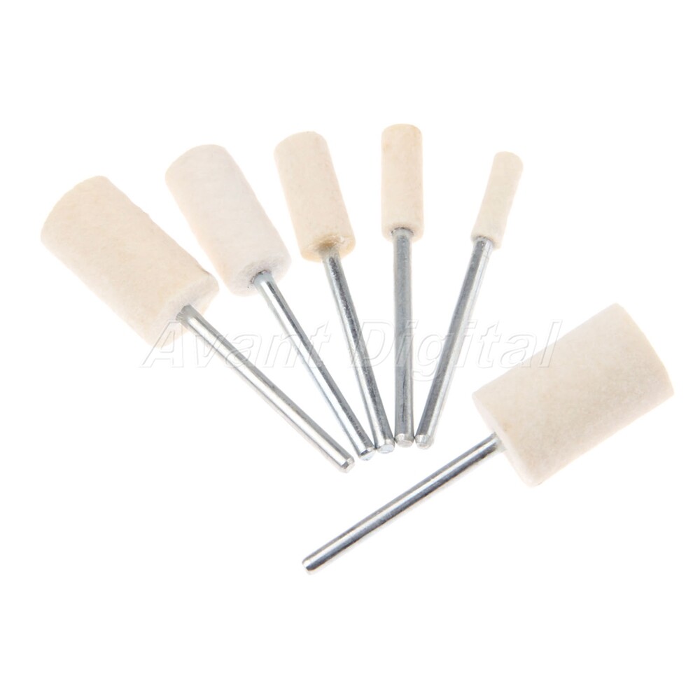 High Quality Wool & Metal 12Pc Shank Grinding Head Wheel Polishing Grinding Tool