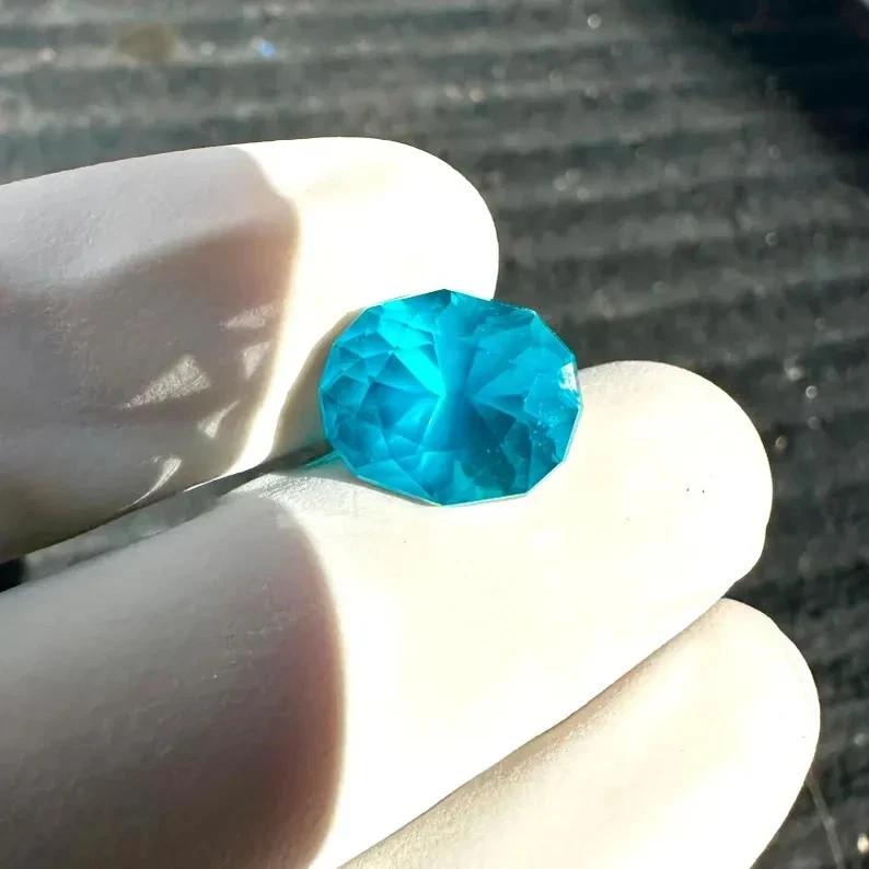 Certified Natural Blue Green Paraiba Tourmaline 9.55 Ct Oval Cut Loose MR Gems A
