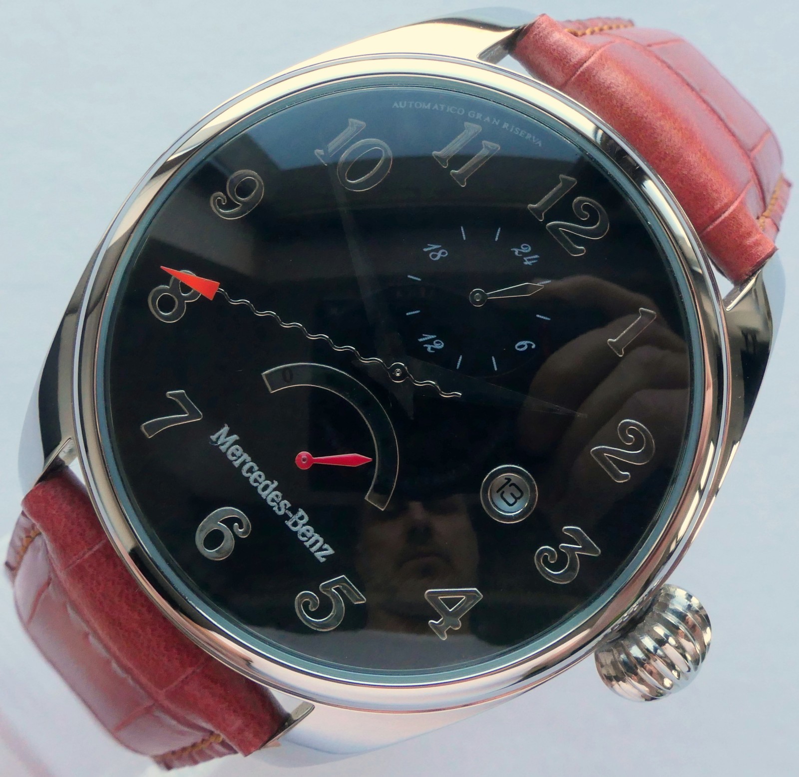 Mercedes Benz Classic Retro Design Car Accessory Power Reserve Automatic Watch