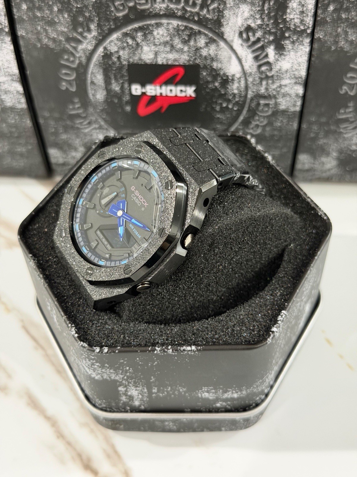 Casio GA-2100 G-Shock Watch – Sandblasted Black Frosted – Black Dial