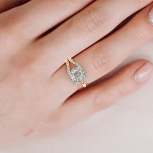 2.73 Ct Round Moissanite Ring 925 Sterling Silver CZ Engagement Bridal Ring