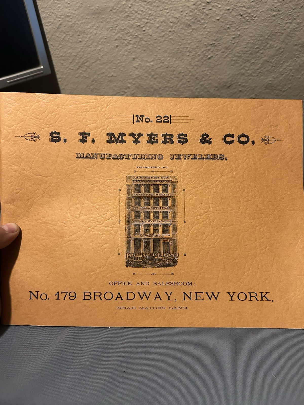 Vtg 1884 NO. 22 SF MYERS & CO. Antique Watch & Clock Catalog 1965 Reprint