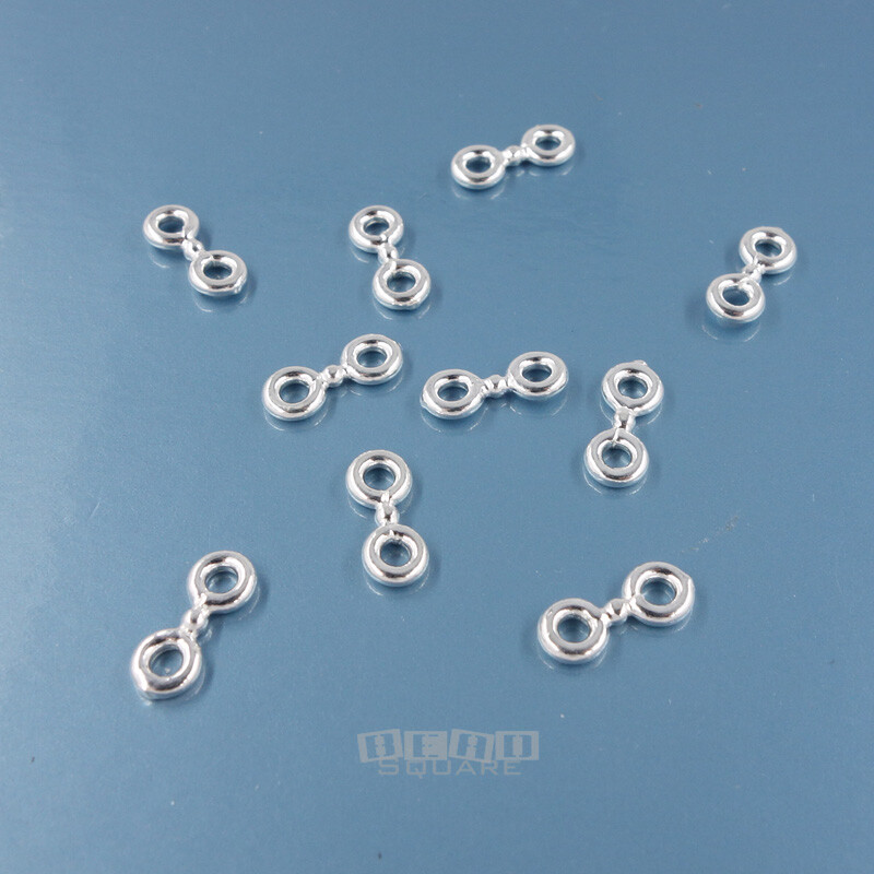 10 PC Solid Sterling Silver 2 Strand Spacer Bar approx. 3mm x 8mm #44312