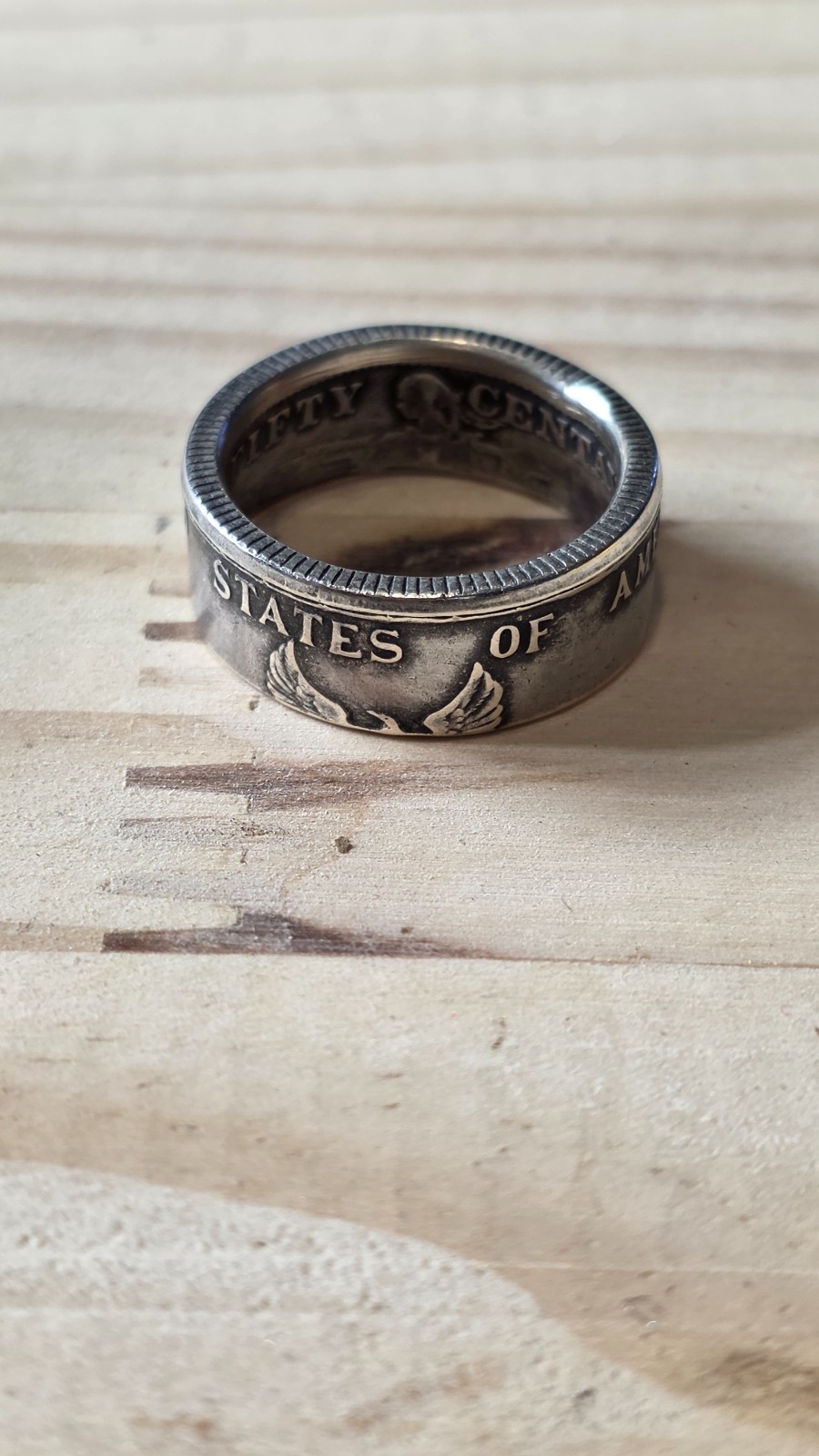 1944 Coin Ring Philippine 50 Centavos