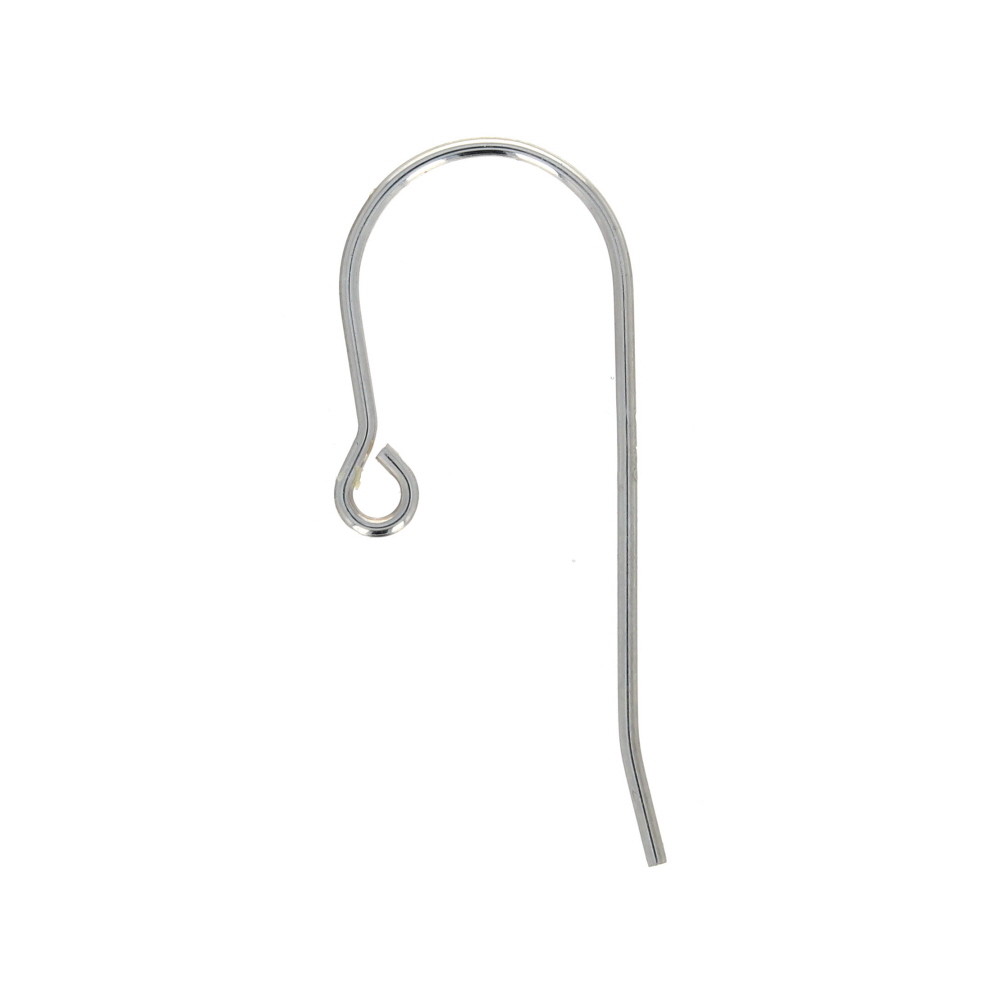 20pc – Sterling Silver Ear Wire, Plain and Sturdy 21 gauge, 15x20mm, SS438