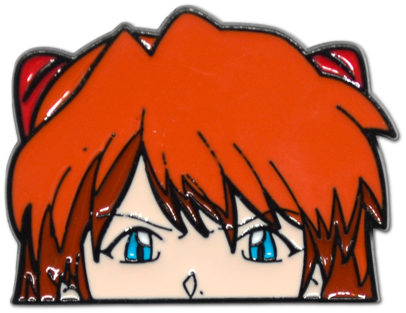 Asuka Langley Rei Ayanami Neon Genesis Evangelion Cute Peeker Enamel Anime Pins