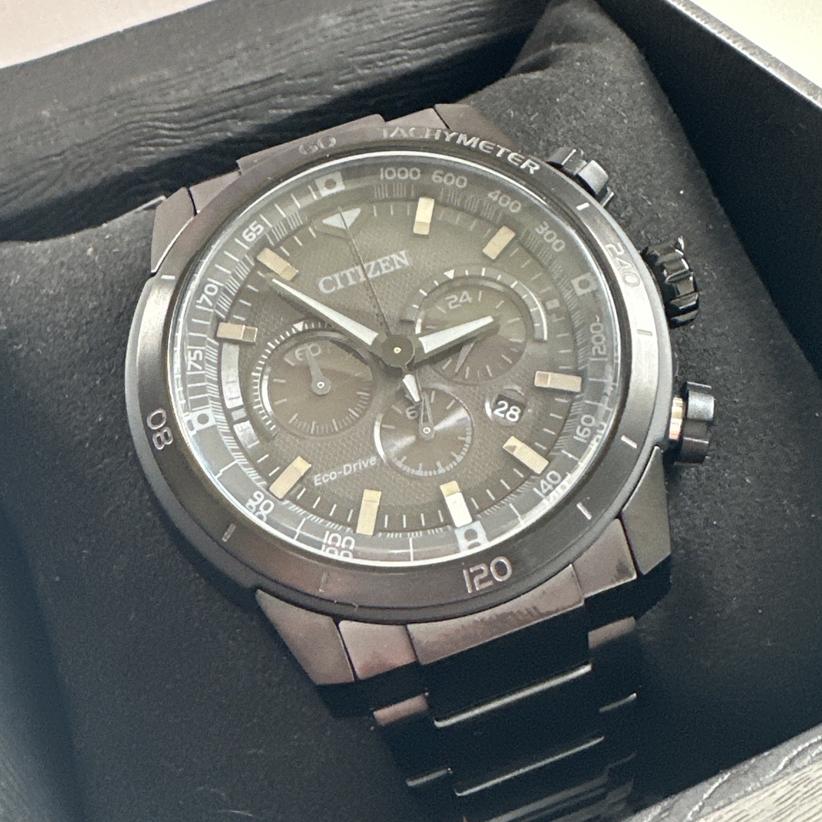 Citizen Men’s Sport Casual Chronograph Eco-Drive Black Watch 48 MM CA4184-81E