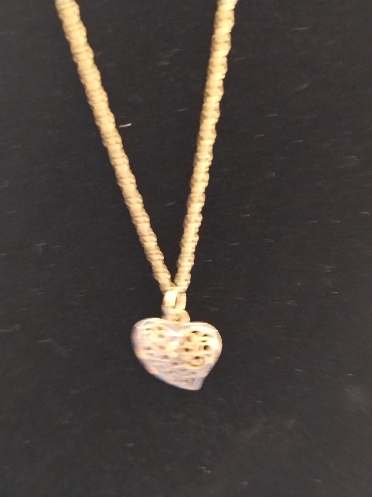 14k Gold Chian. 14 inches long, Heart Pendent 4.3 grams