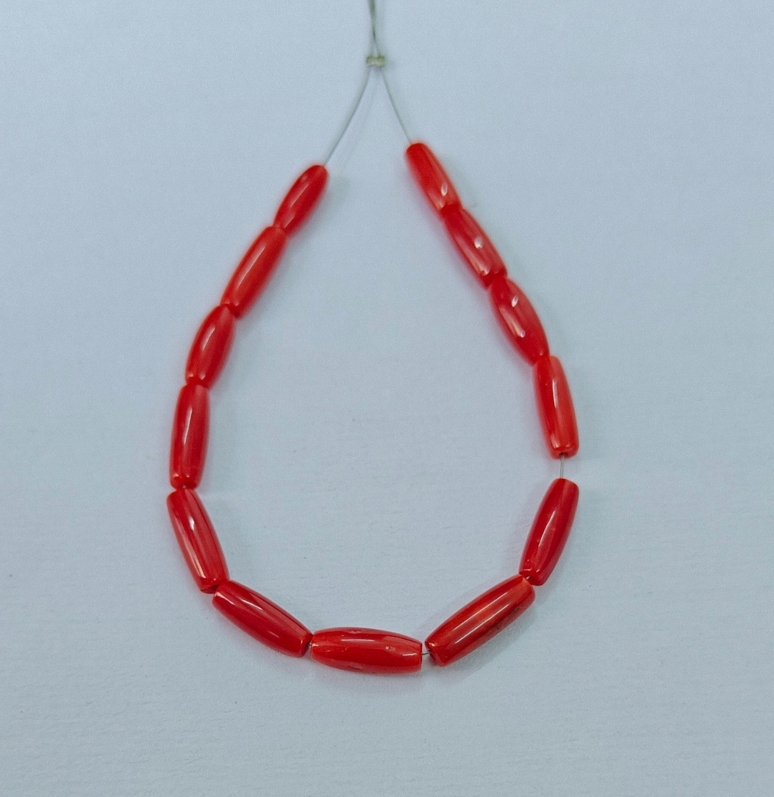 Italian Red Coral Drum Beads Loose Gemstone Organic Beads Jewellery Supply 26 Ct