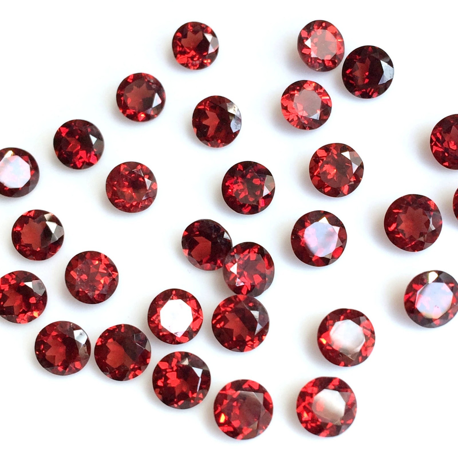Natural Garnet Mozambique Round Faceted Cut 3mm To 10mm Loose Gemstone