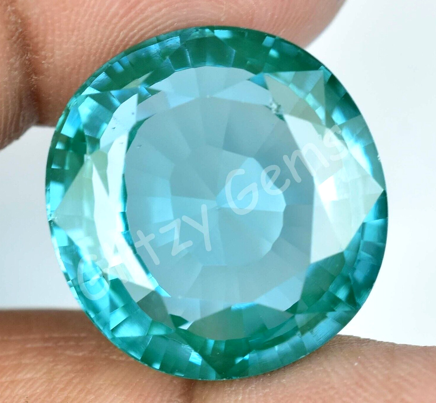 Natural 40.55 Ct Paraiba Tourmaline Greenish Neon Blue Copper Loose Gemstone
