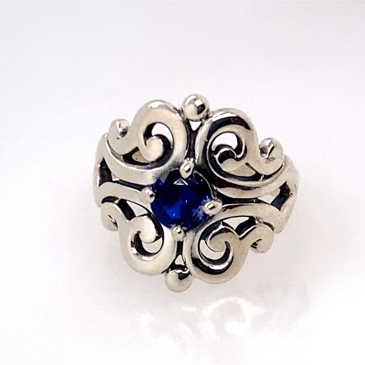 James Avery Lab Sapphire Sterling Silver Spanish Lace Ring (DG7223900)