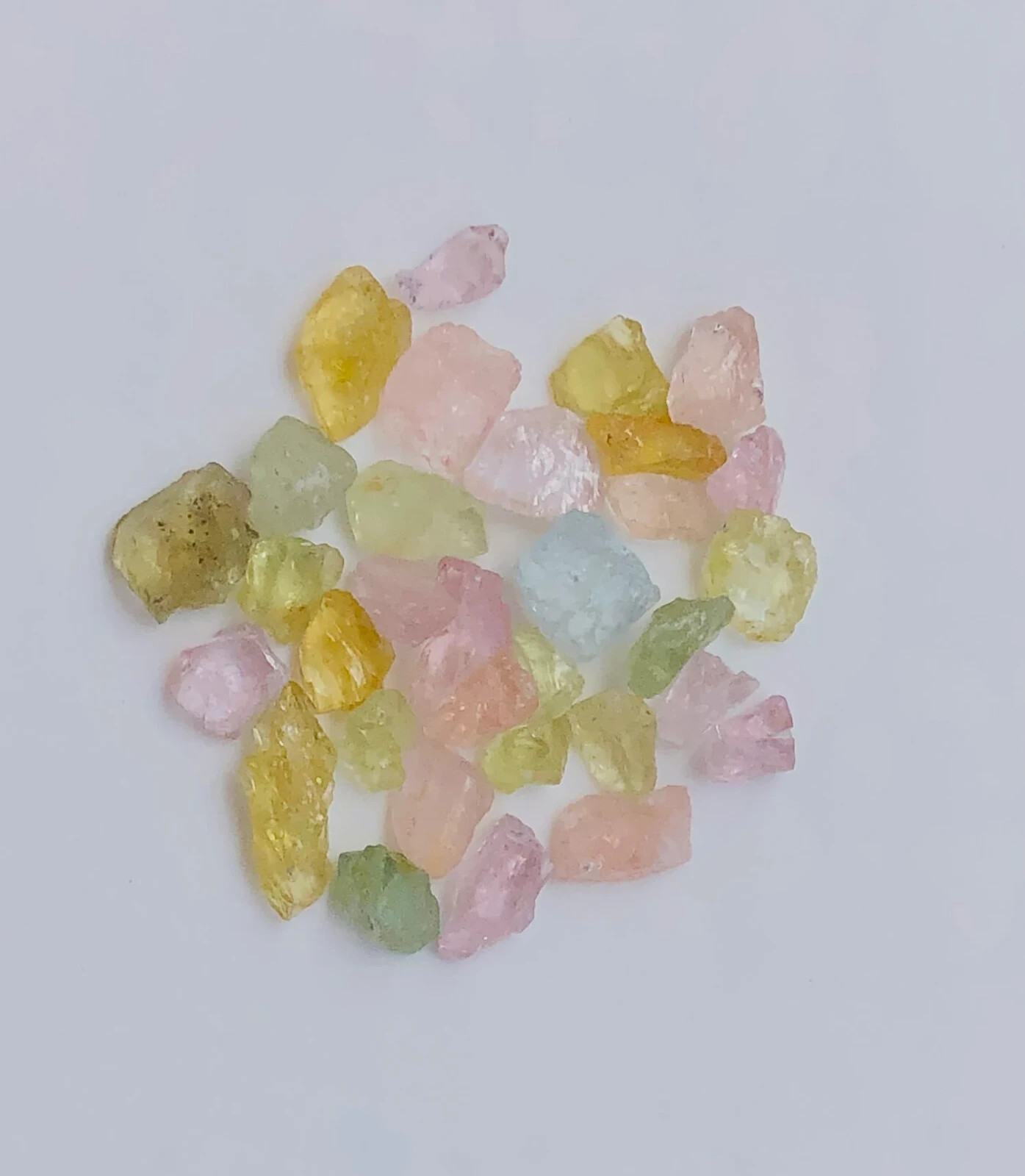 71.30Carats| Natural Raw Crystal Beryl Mix Color Rough Stone Good Quality